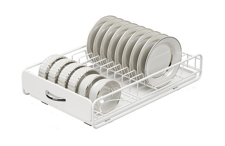 2 Pack Pull Out Slide - Out Dish Rack Drawer Organiser for Kitchen Cabinet - Metal - Home & Garden > Kitchenware > Dish Racks - Rivercity House & Home Co. (ABN 18 642 972 209) - Affordable Modern Furniture Australia