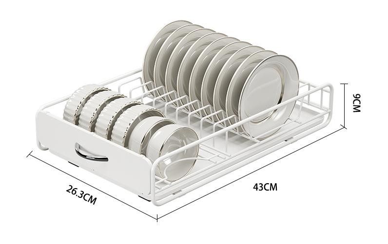 2 Pack Pull Out Slide - Out Dish Rack Drawer Organiser for Kitchen Cabinet - Metal - Home & Garden > Kitchenware > Dish Racks - Rivercity House & Home Co. (ABN 18 642 972 209) - Affordable Modern Furniture Australia