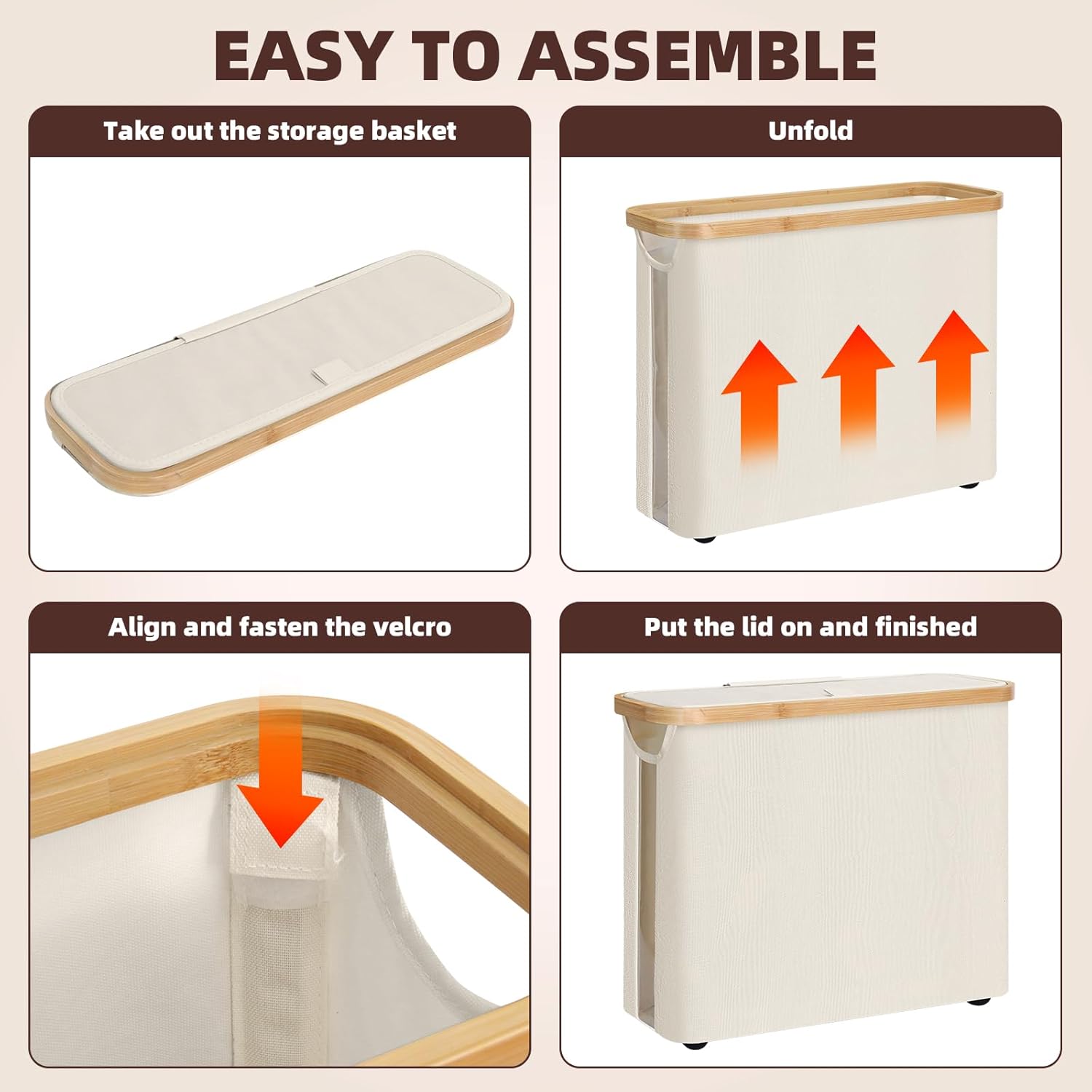 2 Pack Toilet Paper Storage Basket Holds Up to 12 Rolls with Bamboo Lid and Handle for RV Closet (White) - Home & Garden > DIY > Kitchen & Bathroom DIY - Rivercity House & Home Co. (ABN 18 642 972 209) - Affordable Modern Furniture Australia