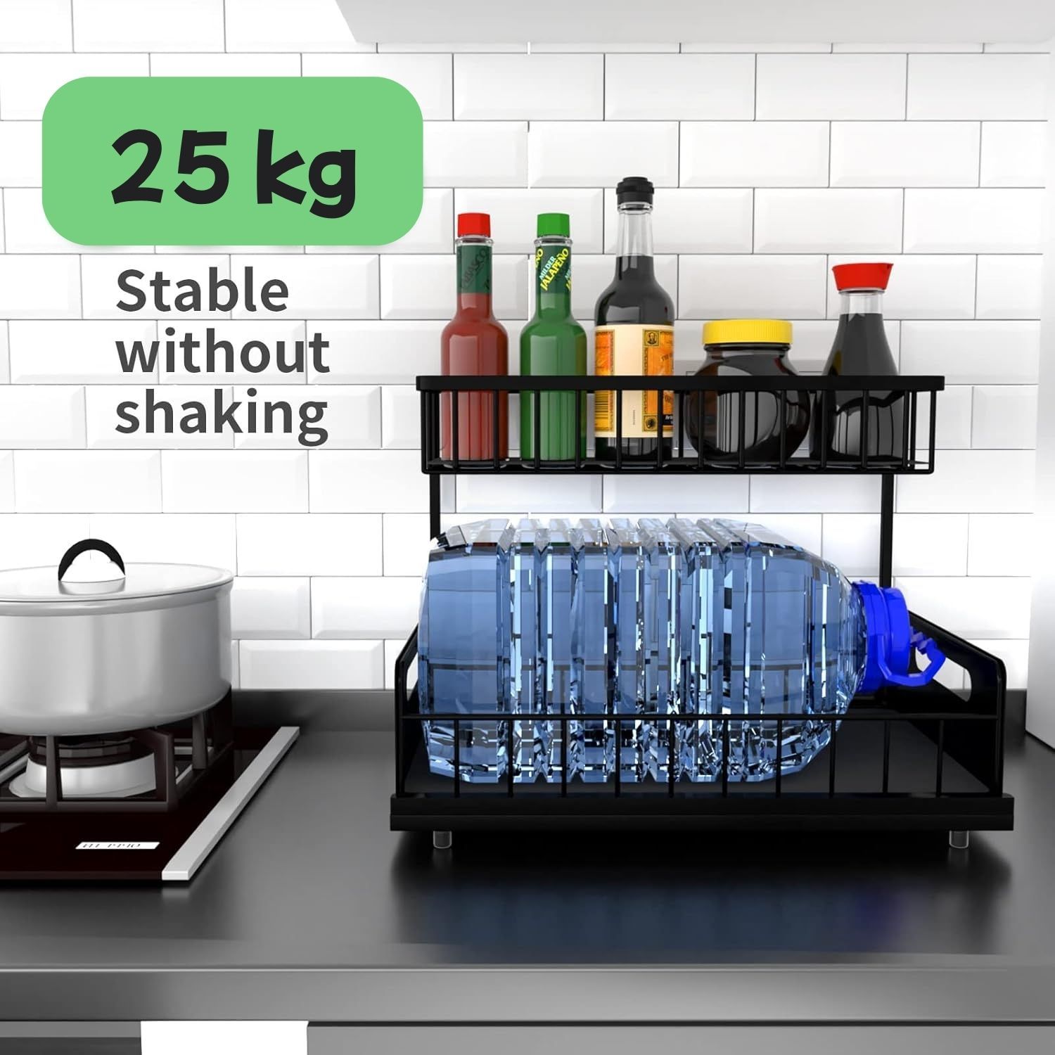 2 Pack Under Sink Organiser with Sliding Drawers for Kitchen & Bathroom - Home & Garden > DIY > Kitchen & Bathroom DIY - Rivercity House & Home Co. (ABN 18 642 972 209) - Affordable Modern Furniture Australia