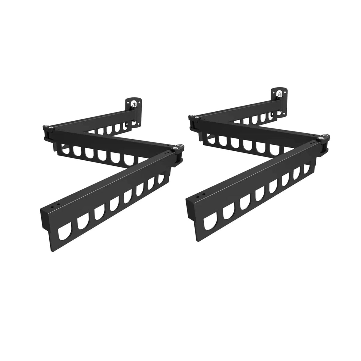 2-Pack Wall Mounted Tri-Fold Clothes Drying Rack - White - Home & Garden > Storage > Clothing & Wardrobe Storage - Rivercity House & Home Co. (ABN 18 642 972 209) - Affordable Modern Furniture Australia