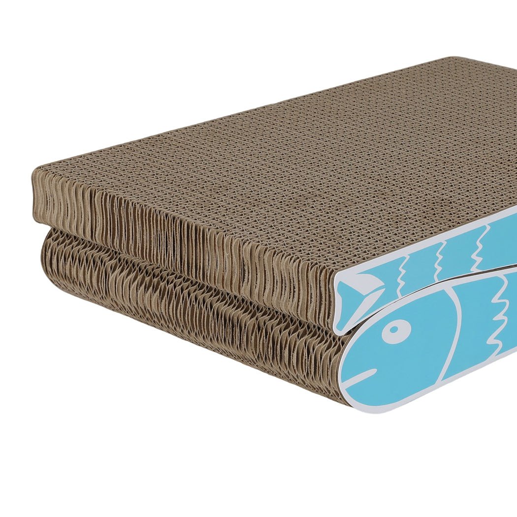 2 - Pack Wave - Design Cat Scratcher Board - Brown - Rivercity House & Home Co. (ABN 18 642 972 209) - Affordable Modern Furniture Australia