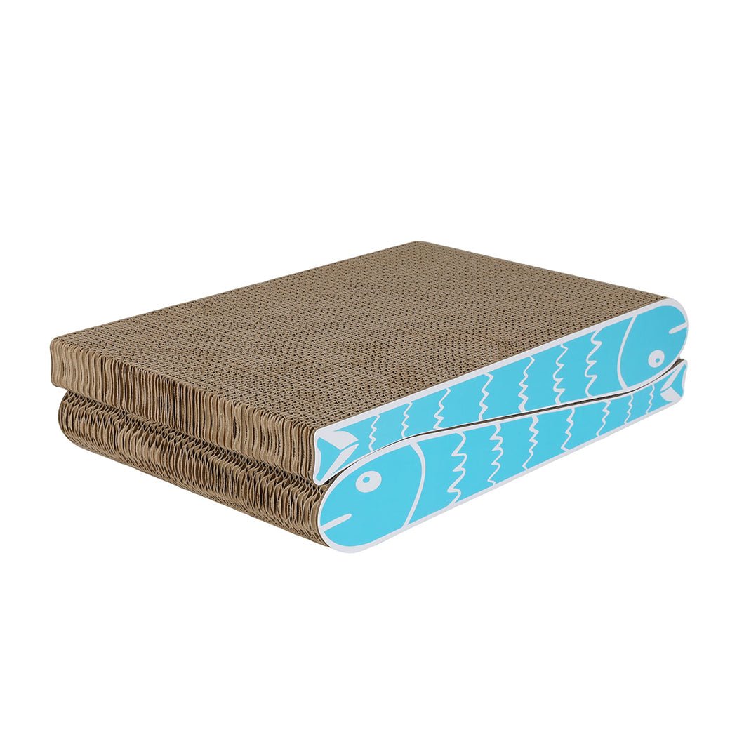 2 - Pack Wave - Design Cat Scratcher Board - Brown - Rivercity House & Home Co. (ABN 18 642 972 209) - Affordable Modern Furniture Australia