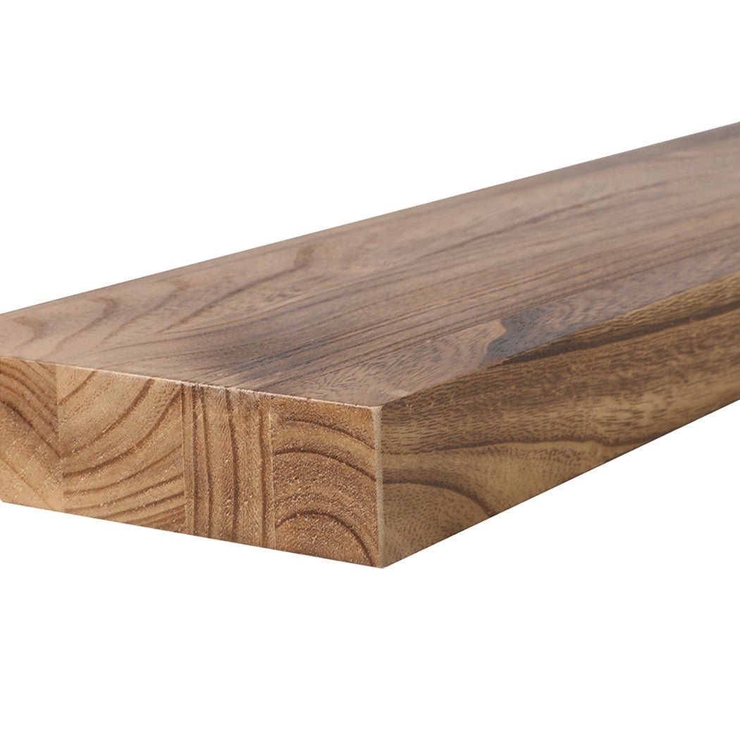 2 Pcs Medium Wall Mounted Floating Shelves - Natural - Rivercity House & Home Co. (ABN 18 642 972 209) - Affordable Modern Furniture Australia