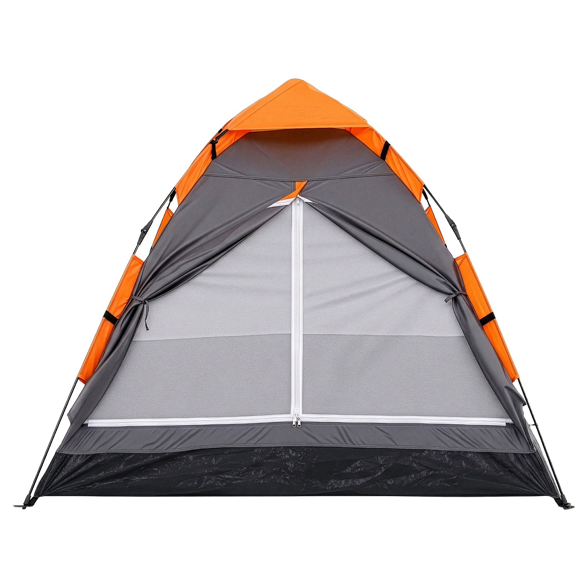 2 Person Instant Pop Up Camping Tent Waterproof for Hiking & Beach - Grey & Orange - Outdoor Recreation > Camping > Tents - Rivercity House & Home Co. (ABN 18 642 972 209) - Affordable Modern Furniture Australia