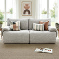 2 Seater Modular Sectional Sofa Bed No Assembly - Grey