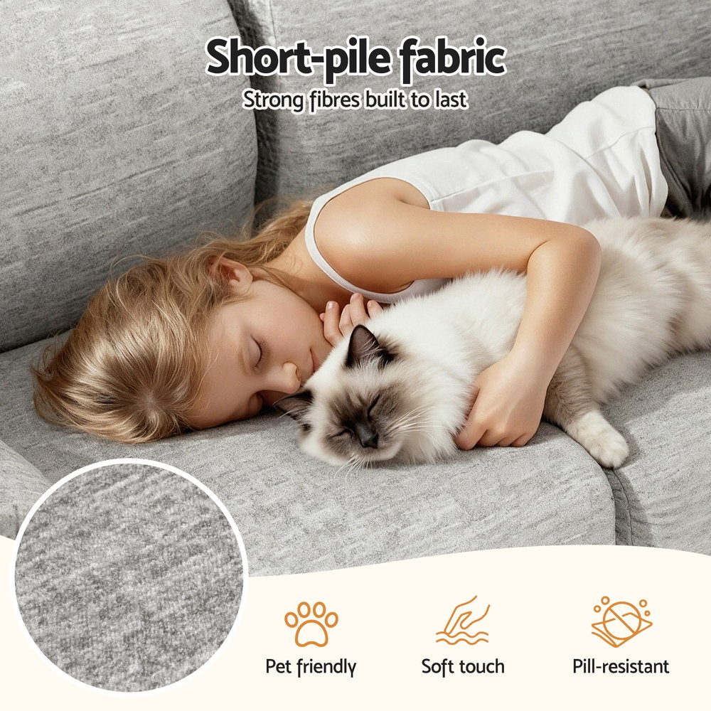 2 Seater Sofa Modular Sectional Sofas Couch Bed No Assembly Living Room Grey - Furniture > Sofas > Sofas & Sofa Beds - Rivercity House & Home Co. (ABN 18 642 972 209) - Affordable Modern Furniture Australia