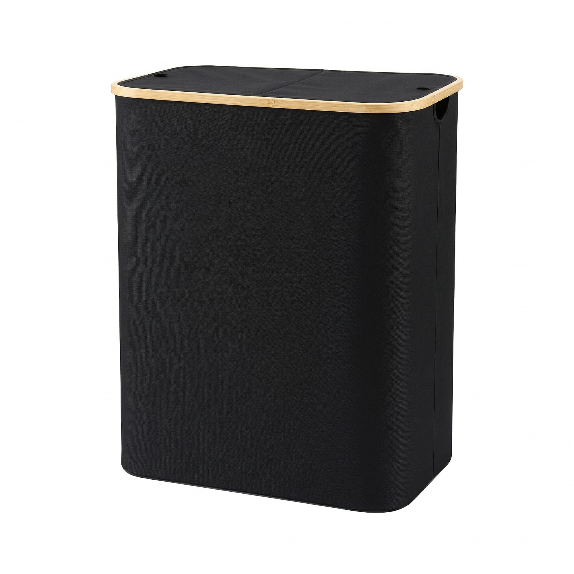 2 Sections Laundry Basket with Removable Bags Foldable Black - Home & Garden > Laundry & Cleaning > Laundry Baskets - Rivercity House & Home Co. (ABN 18 642 972 209) - Affordable Modern Furniture Australia