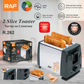2-Slice Toaster with Adjustable Browning and Double-Sided Heating - Stainless Steel