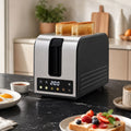 2-Slice Toaster with LED Display, 3.5cm Wide Slots & 6 Browning Levels