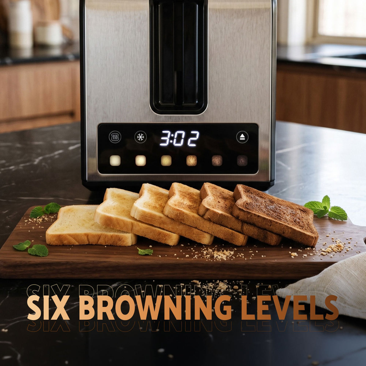 2-Slice Toaster with LED Display, 3.5cm Wide Slots & 6 Browning Levels - Appliances > Kitchen Appliances > Toasters & Grills - Rivercity House & Home Co. (ABN 18 642 972 209) - Affordable Modern Furniture Australia
