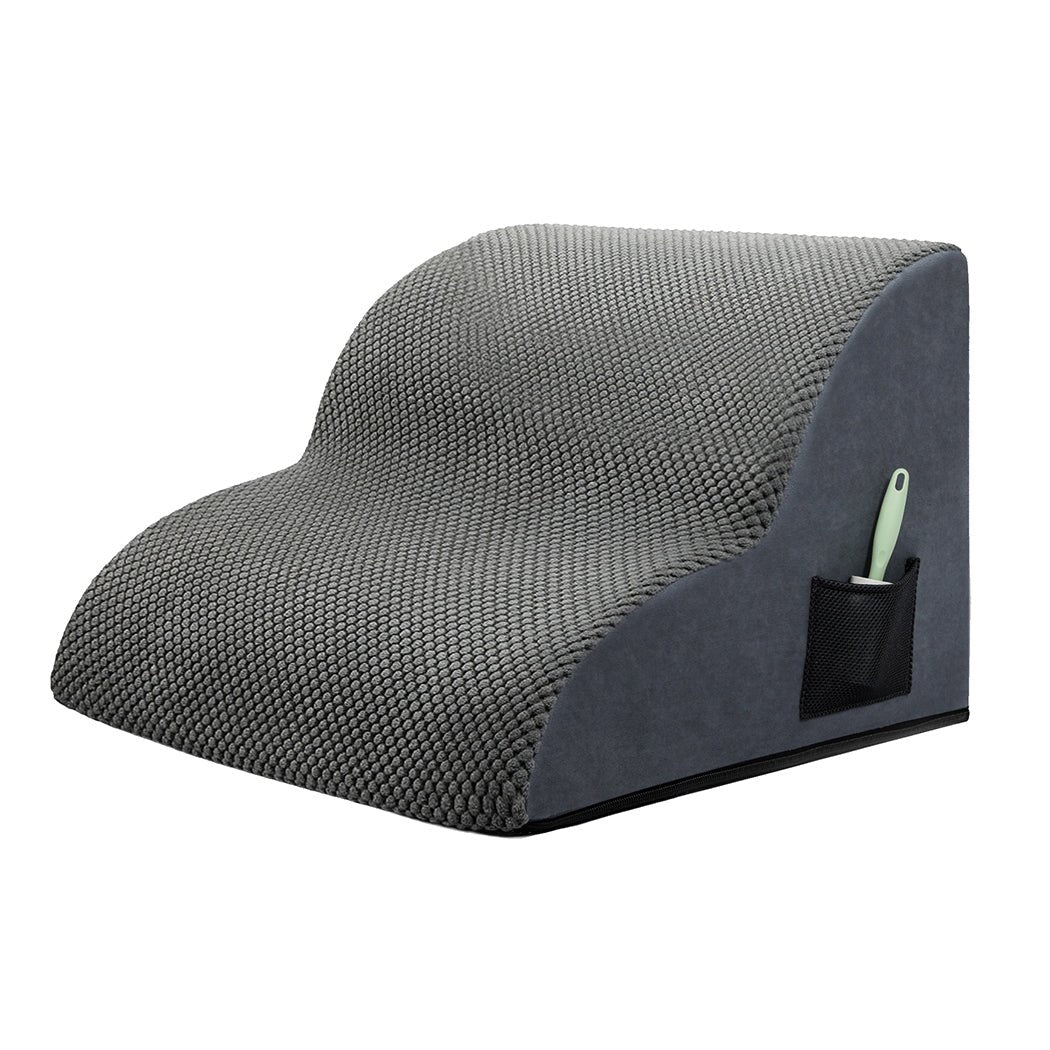 2 - Step Pet Stairs with High - Density Foam and Non - Slip Surface - Grey - Rivercity House & Home Co. (ABN 18 642 972 209) - Affordable Modern Furniture Australia