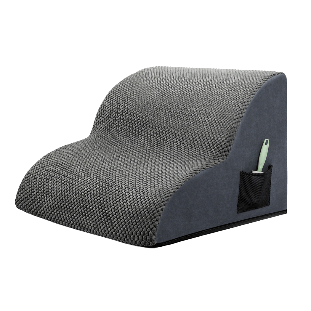 2 - Step Pet Stairs with High - Density Foam and Non - Slip Surface - Grey - Rivercity House & Home Co. (ABN 18 642 972 209) - Affordable Modern Furniture Australia