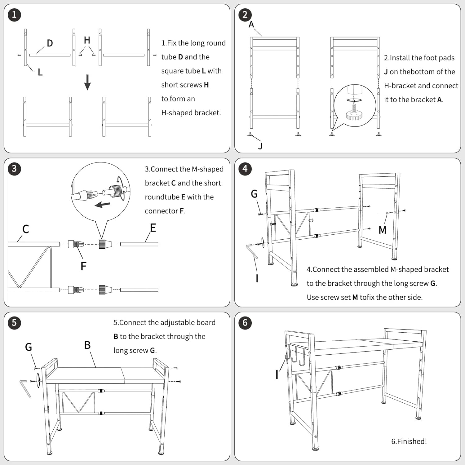 2 - Tier Adjustable Metal Microwave Oven Rack with 6 Utensil Hooks for Countertop Storage - White - Appliances > Kitchen Appliances > Microwave Ovens - Rivercity House & Home Co. (ABN 18 642 972 209) - Affordable Modern Furniture Australia