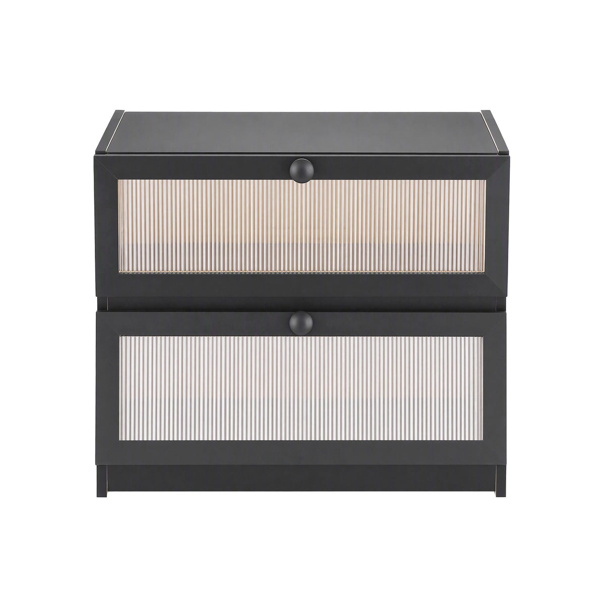 2-Tier Bamboo Bread Box Kitchen Countertop Storage 40cm - Black - Home & Garden > Kitchenware > Food Storage - Rivercity House & Home Co. (ABN 18 642 972 209) - Affordable Modern Furniture Australia