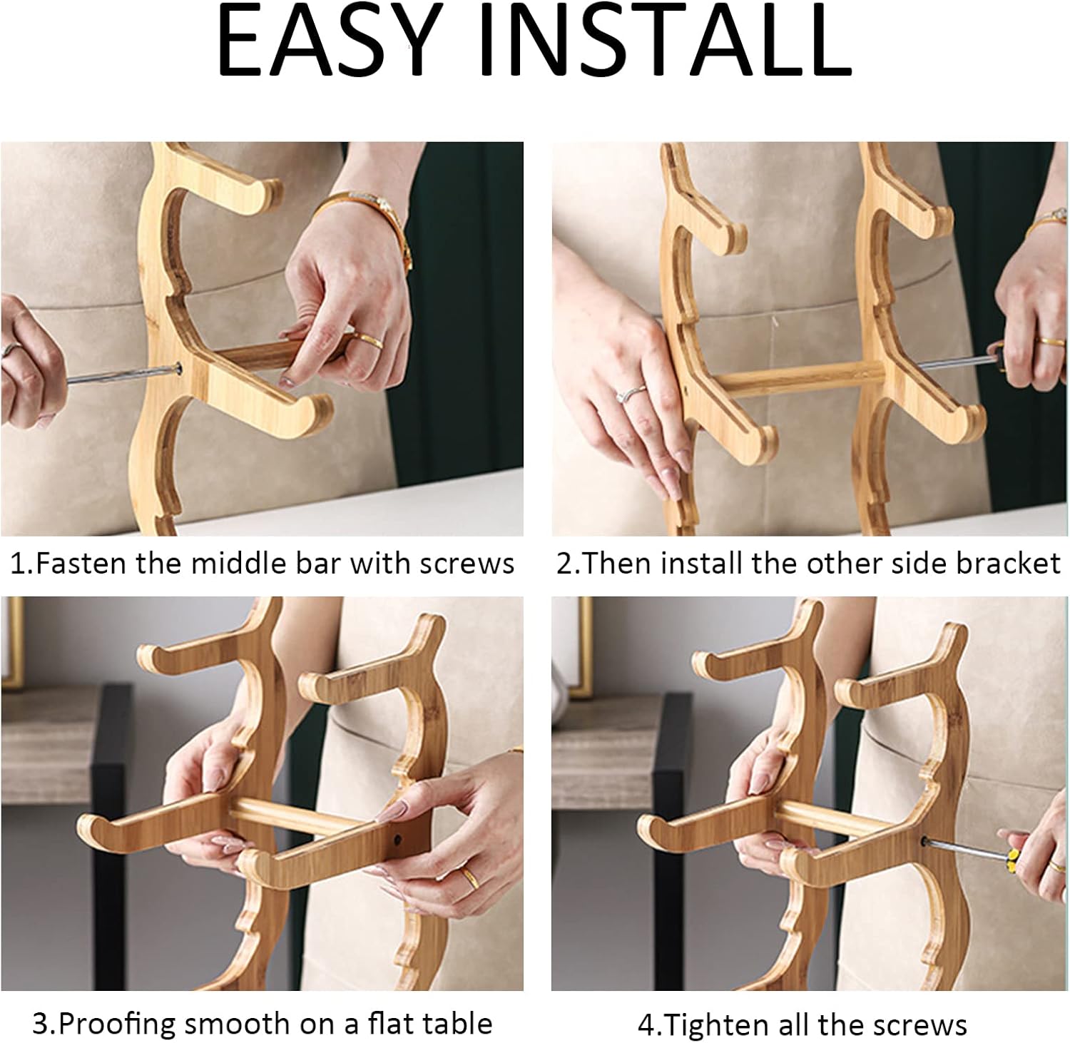 2 - Tier Ceramic Fruit Bowl Basket with Bamboo Stand for Kitchen Counter, Snack Tray, Dessert Server & Vegetable Storage Rack - Furniture > Dining > Buffets & Sideboards - Rivercity House & Home Co. (ABN 18 642 972 209) - Affordable Modern Furniture Australia