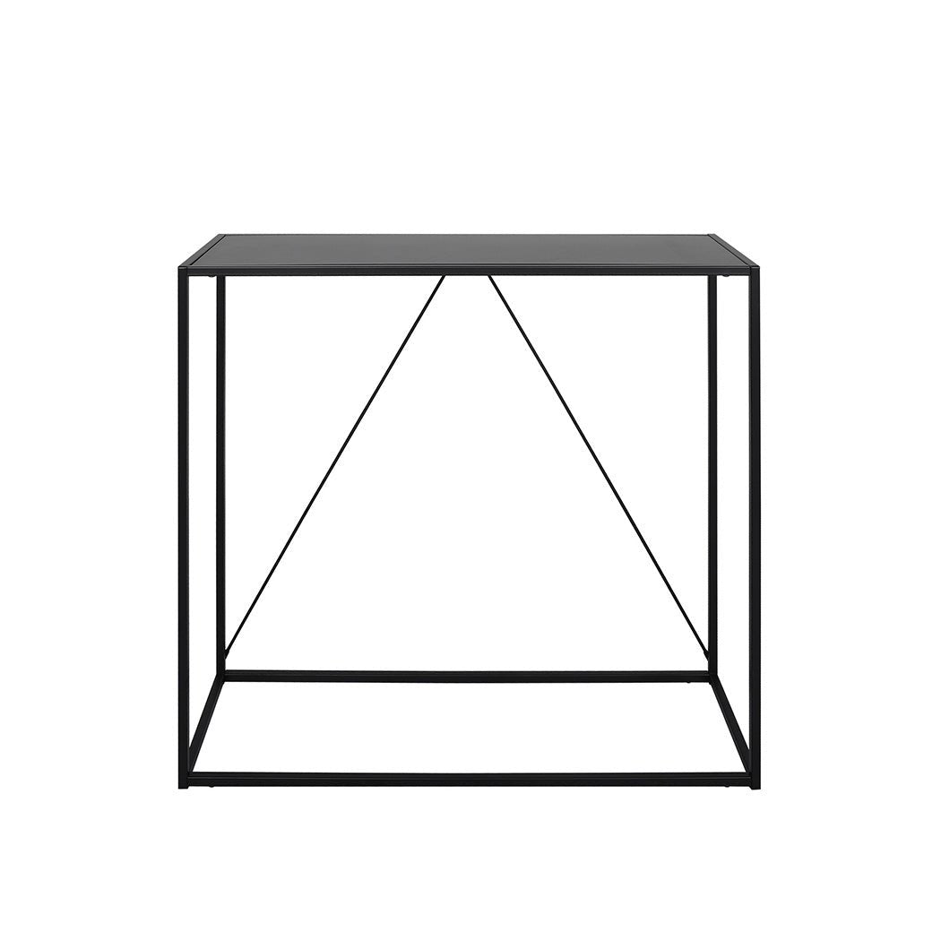 2 - Tier Console Table with Storage 90cm x 30cm x 80cm - Black - Rivercity House & Home Co. (ABN 18 642 972 209) - Affordable Modern Furniture Australia