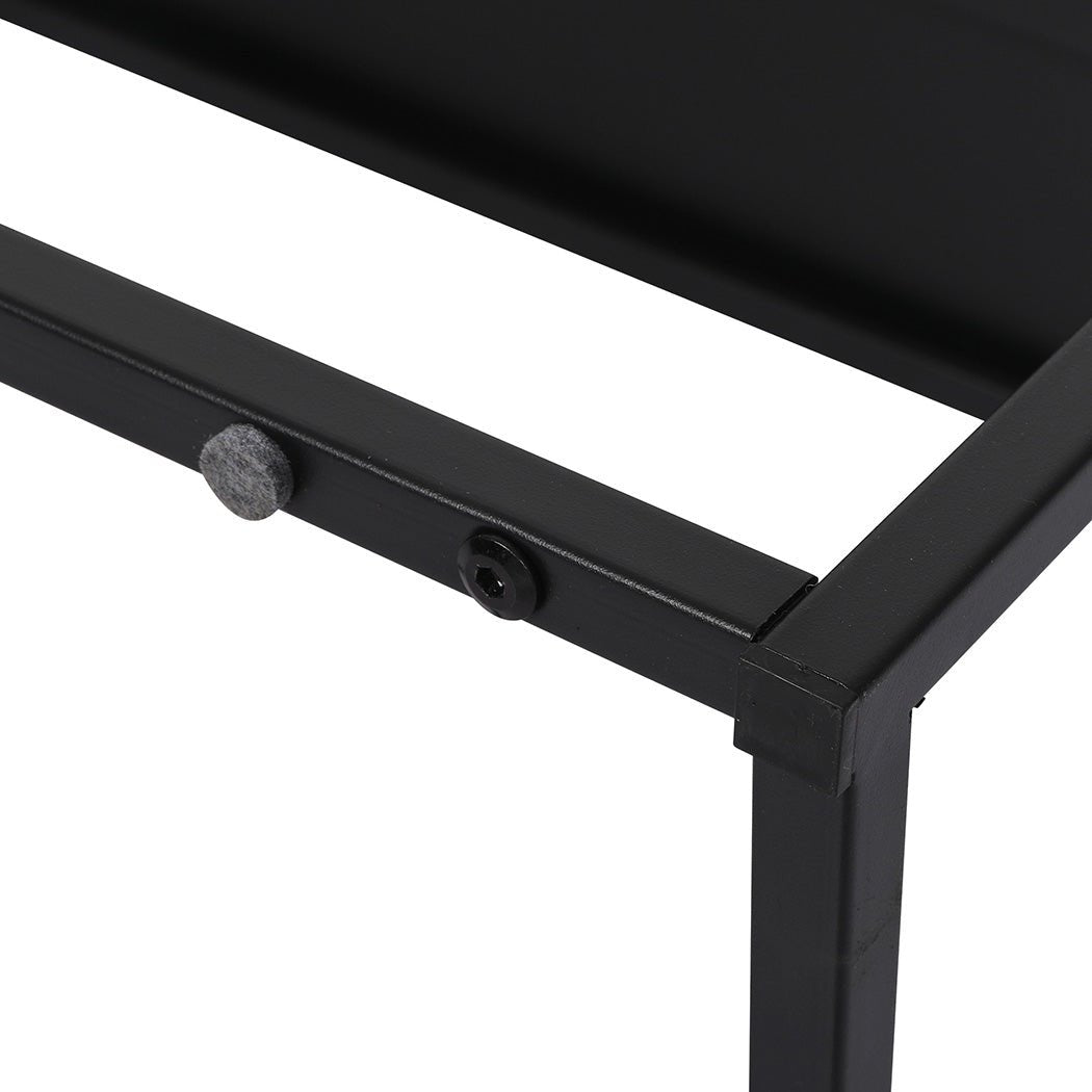 2 - Tier Console Table with Storage 90cm x 30cm x 80cm - Black - Rivercity House & Home Co. (ABN 18 642 972 209) - Affordable Modern Furniture Australia