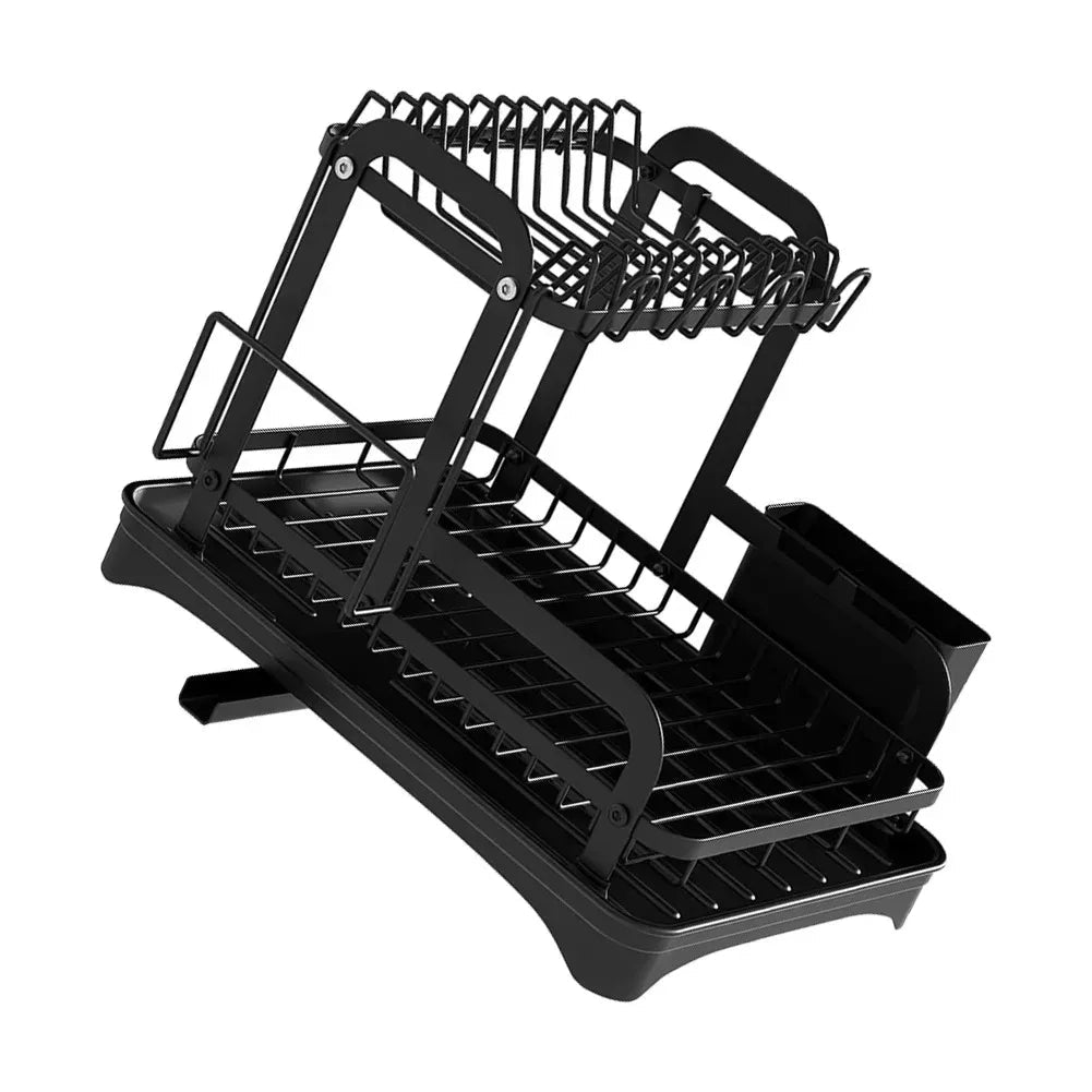 2 Tier Dish Drainer Rack with Removable Drain Basket - Home & Garden > DIY > Kitchen & Bathroom DIY - Rivercity House & Home Co. (ABN 18 642 972 209) - Affordable Modern Furniture Australia