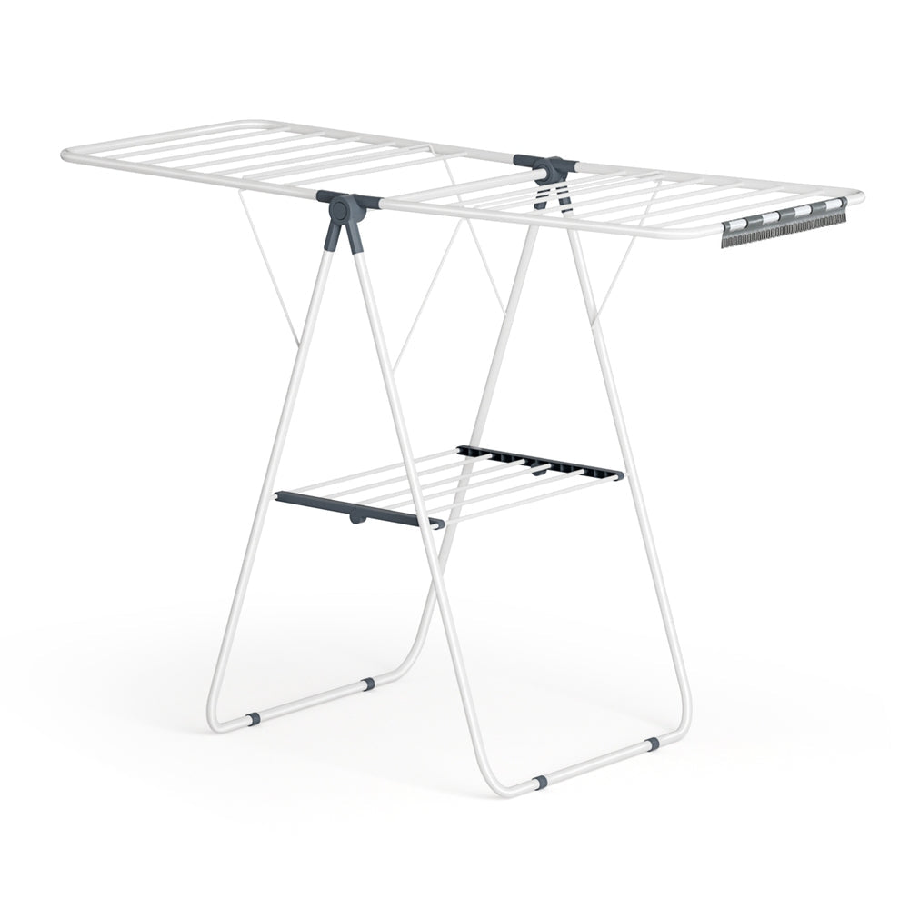 2 Tier Foldable Clothes Rack Airer 139CM - White - Furniture > Living Room > Coat Racks - Rivercity House & Home Co. (ABN 18 642 972 209) - Affordable Modern Furniture Australia