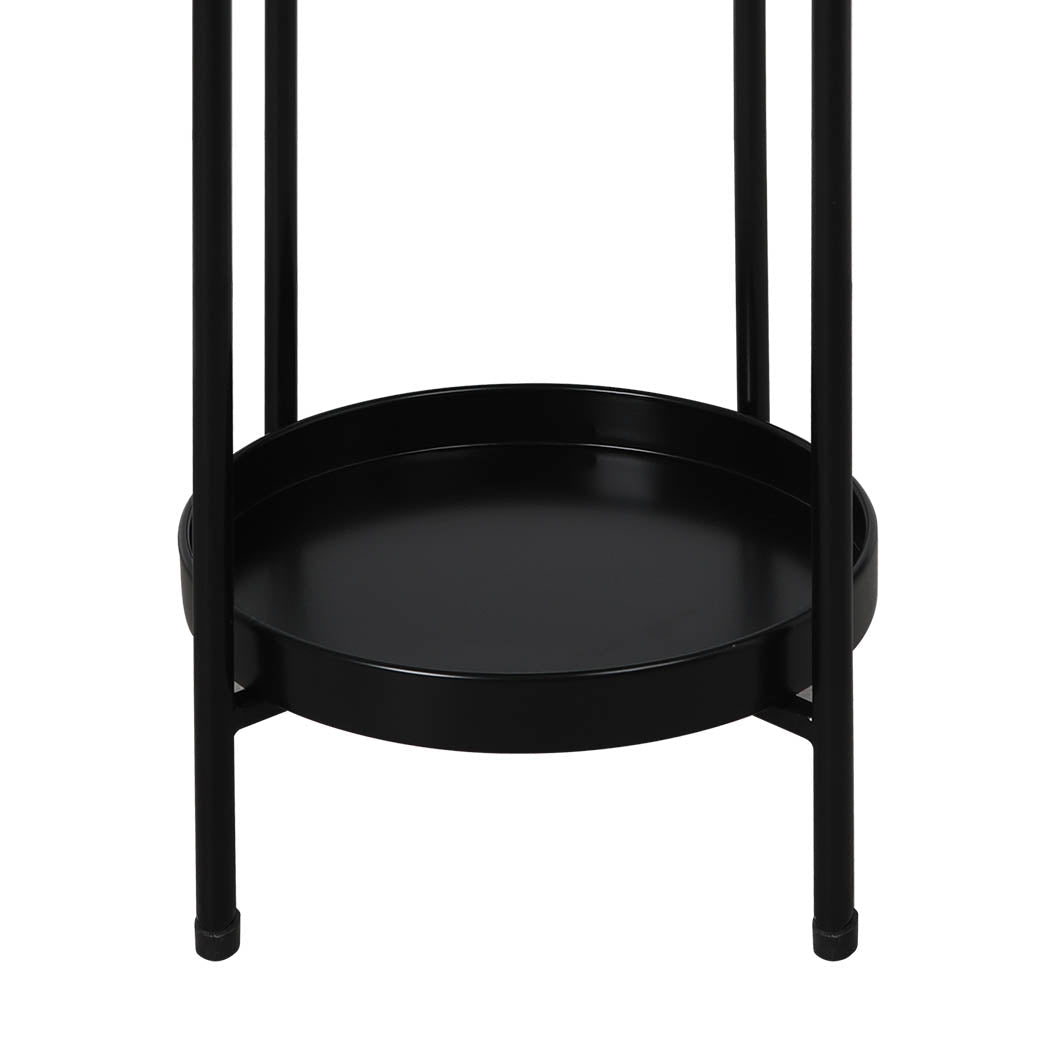 2 Tier Large Indoor Outdoor Plant Stand - Black - Rivercity House & Home Co. (ABN 18 642 972 209) - Affordable Modern Furniture Australia