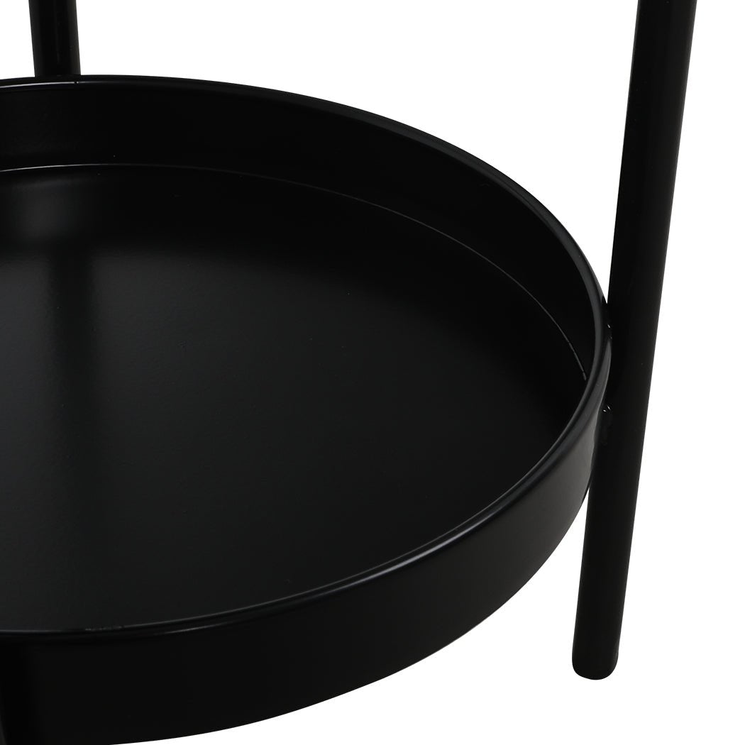 2 Tier Large Indoor Outdoor Plant Stand - Black - Rivercity House & Home Co. (ABN 18 642 972 209) - Affordable Modern Furniture Australia