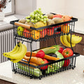 2-Tier Metal Fruit and Vegetable Storage Basket