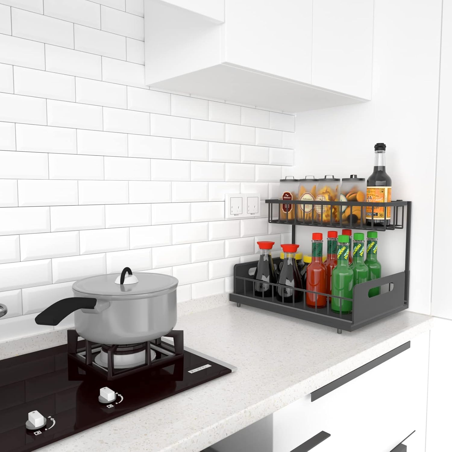 2 Tier Under Sink Organiser with Sliding Drawers for Kitchen & Bathroom - Home & Garden > DIY > Kitchen & Bathroom DIY - Rivercity House & Home Co. (ABN 18 642 972 209) - Affordable Modern Furniture Australia