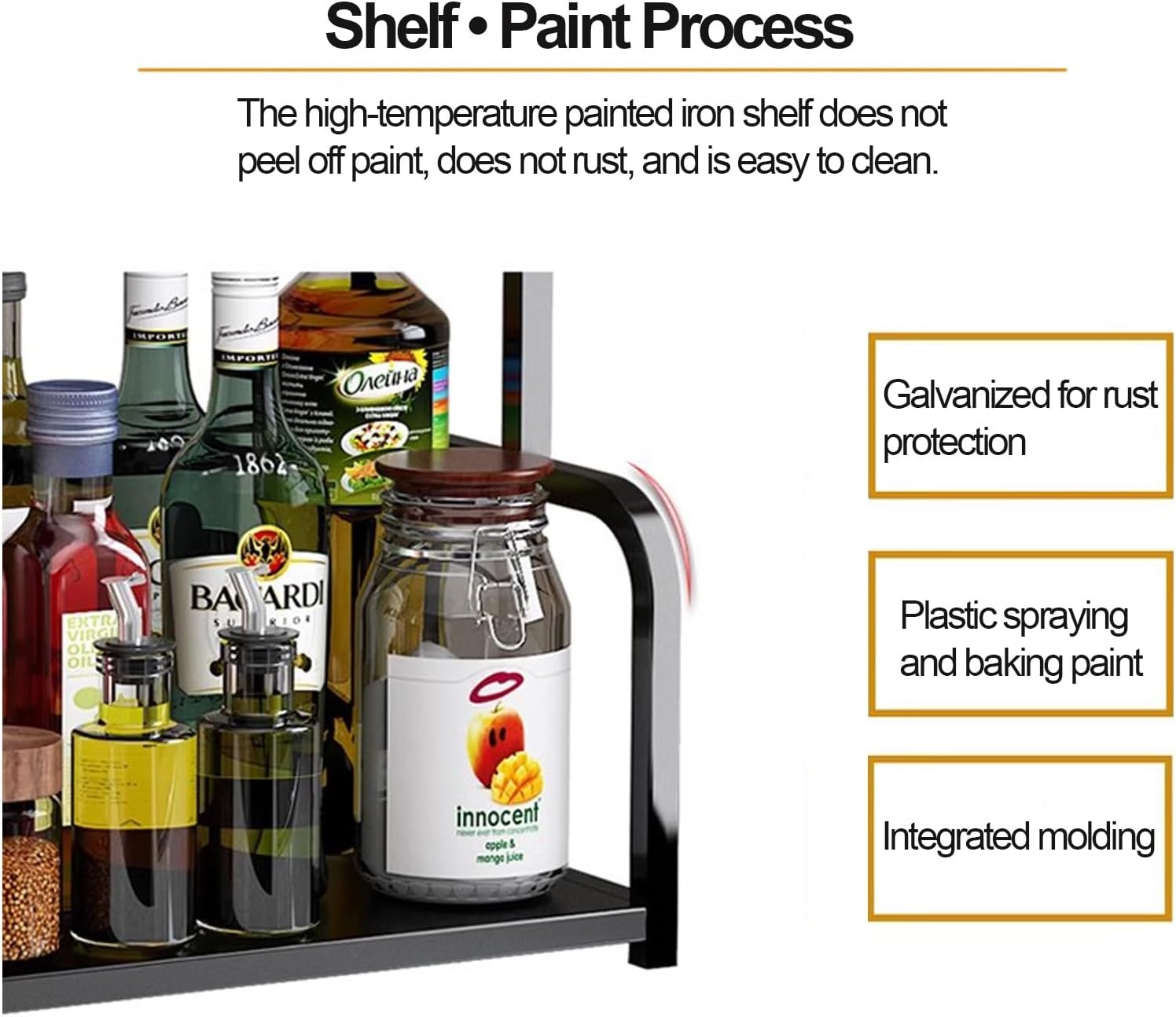 2 - Tier Wooden Kitchen Countertop Spice Rack for Storage of Condiments, Oils, Jars & Seasoning Bottles - Home & Garden > DIY > Kitchen & Bathroom DIY - Rivercity House & Home Co. (ABN 18 642 972 209) - Affordable Modern Furniture Australia