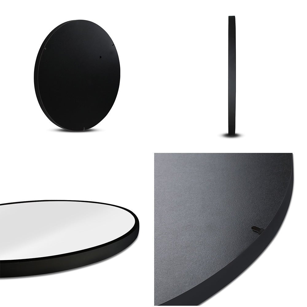 2 Wall Mirror Makeup 50cm Home Decor Framed Mirrors Bathroom Round Black - Health & Beauty > Makeup > Makeup Mirrors - Rivercity House & Home Co. (ABN 18 642 972 209) - Affordable Modern Furniture Australia