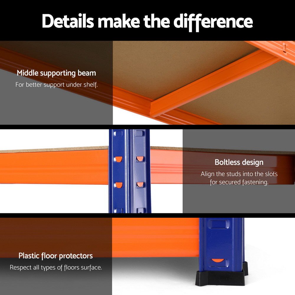 2 x 1.8M Garage Shelving Warehouse Rack - Tools > Tools Storage > Wall Storage Racks - Rivercity House & Home Co. (ABN 18 642 972 209) - Affordable Modern Furniture Australia