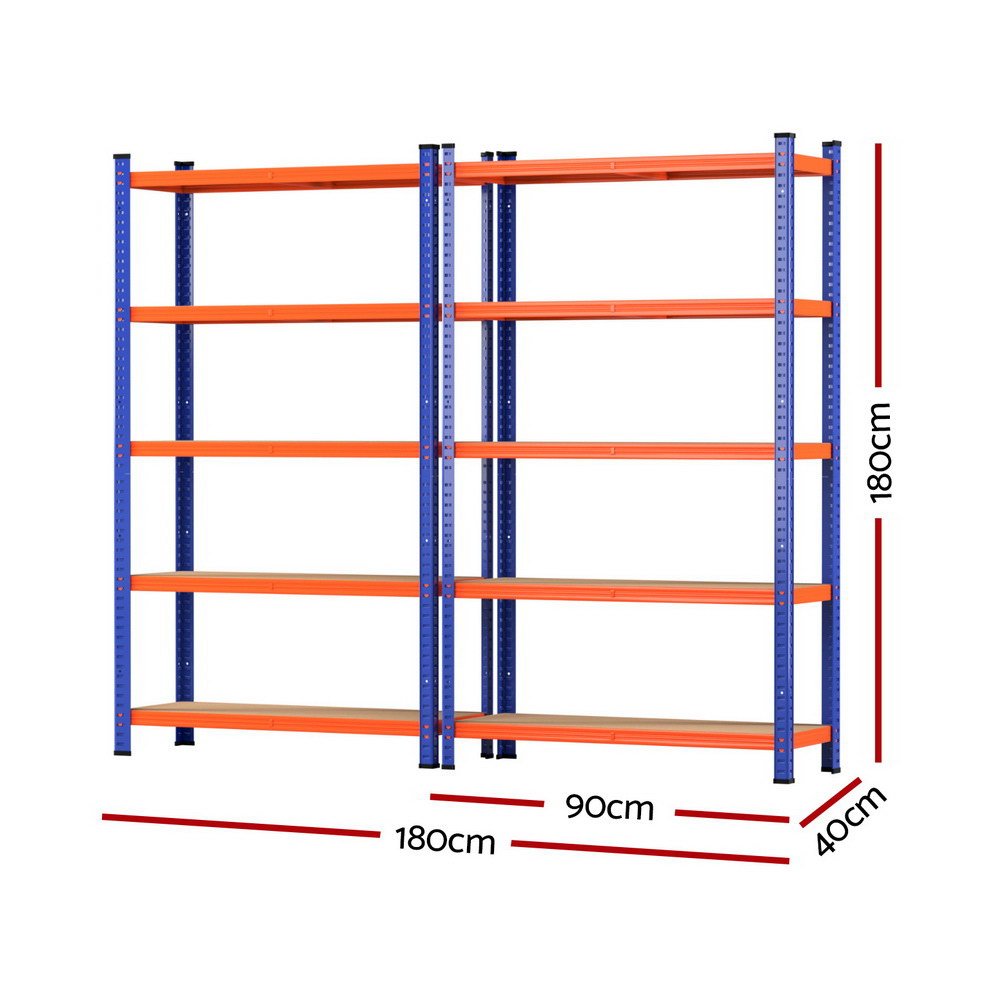 2 x 1.8M Garage Shelving Warehouse Rack - Tools > Tools Storage > Wall Storage Racks - Rivercity House & Home Co. (ABN 18 642 972 209) - Affordable Modern Furniture Australia