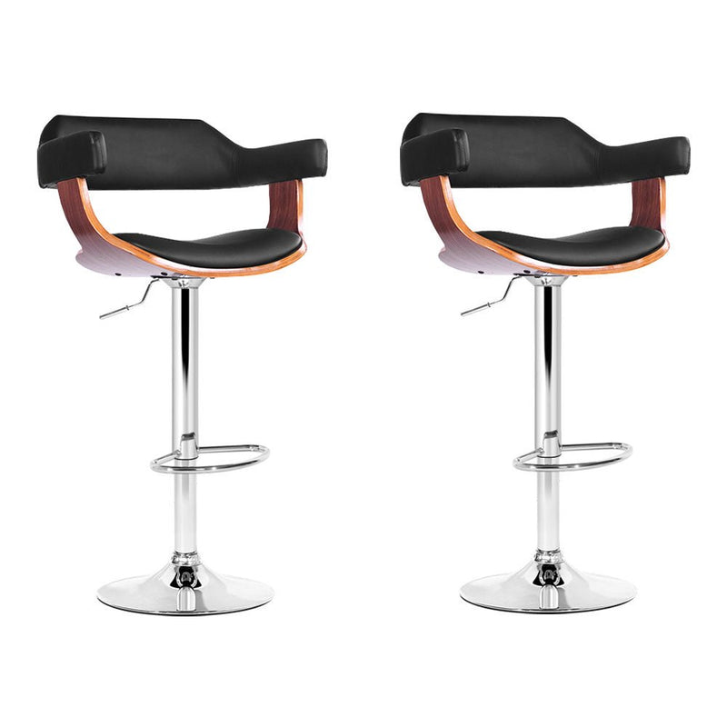 2 x Wooden Bar Stools - Rivercity House & Home Co. (ABN 18 642 972 209) - Affordable Modern Furniture Australia