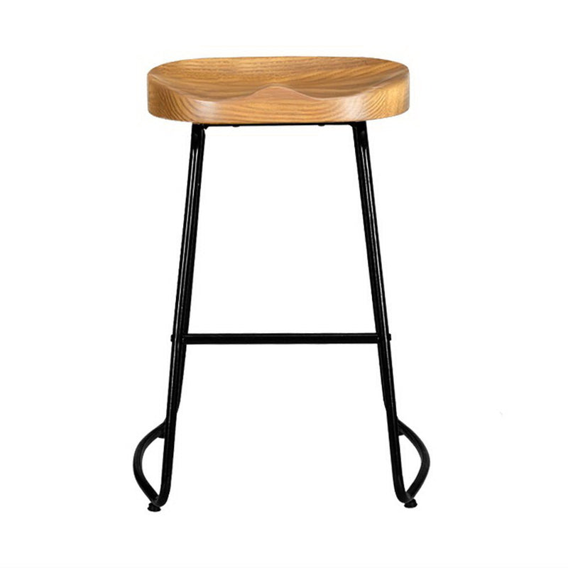 2 x Wooden Barstools 65CM - Rivercity House & Home Co. (ABN 18 642 972 209) - Affordable Modern Furniture Australia