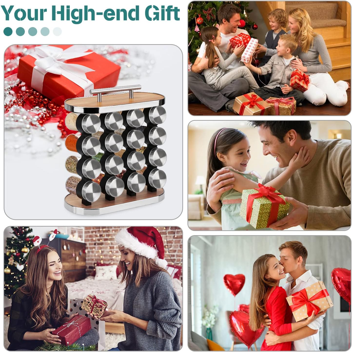 20 - Jar Spice Rack Organizer Storage for Kitchen Countertop or Cabinet - Home & Garden > DIY > Kitchen & Bathroom DIY - Rivercity House & Home Co. (ABN 18 642 972 209) - Affordable Modern Furniture Australia