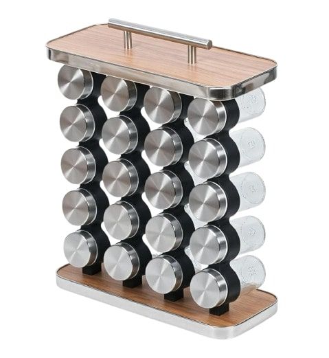 20 - Jar Spice Rack Organizer Storage for Kitchen Countertop or Cabinet - Home & Garden > DIY > Kitchen & Bathroom DIY - Rivercity House & Home Co. (ABN 18 642 972 209) - Affordable Modern Furniture Australia