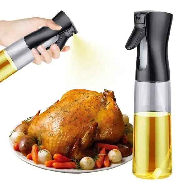 200 mL BPA-Free Fine Mist Oil Spray Bottle for Cooking, Air Fryers, Grilling and Roasting - Black - Home & Garden > Kitchenware > Kitchen Utensils - Rivercity House & Home Co. (ABN 18 642 972 209) - Affordable Modern Furniture Australia