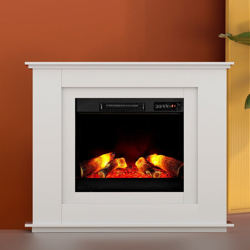 2000W 3D Flame Effect White Electric Fireplace - Rivercity House & Home Co. (ABN 18 642 972 209) - Affordable Modern Furniture Australia