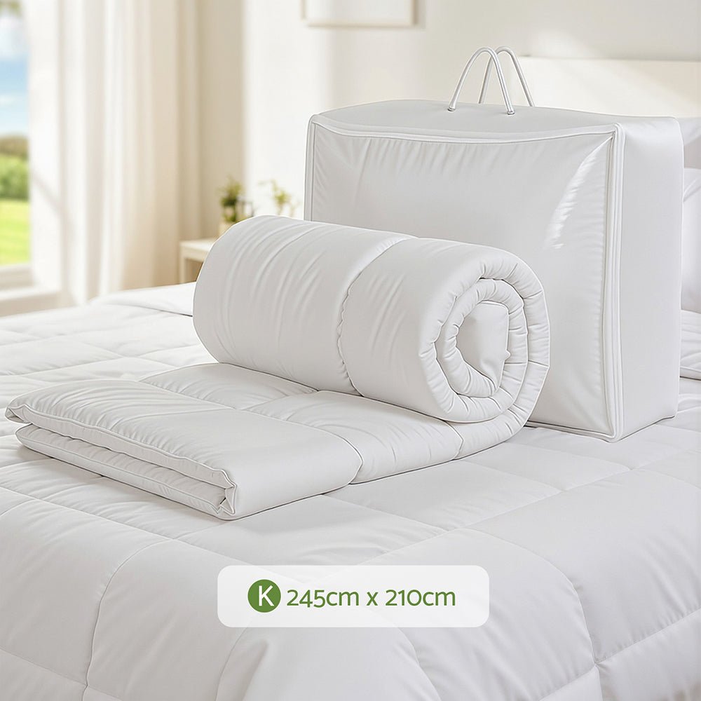 200GSM Bamboo Quilt Summer Quilts All Season Doona Duvet Lightweight King - Home & Garden > Bedding > Quilts & Duvets - Rivercity House & Home Co. (ABN 18 642 972 209) - Affordable Modern Furniture Australia