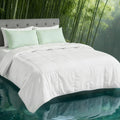 200GSM Bamboo Summer Quilt King Baffle Box Design - White