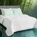 200GSM Bamboo Summer Quilt Super King Baffle Box Design - White