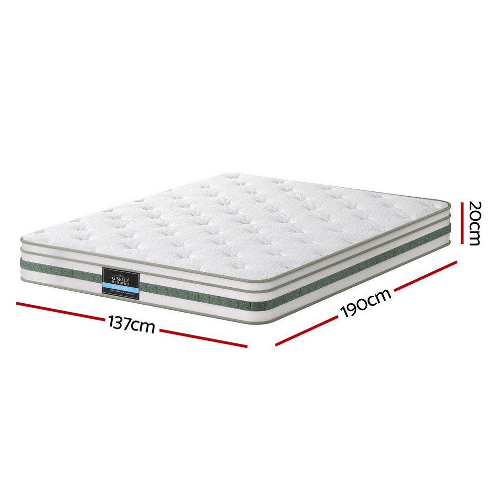 20cm Double Green Tea Mattresses - Furniture > Mattresses > Double Mattress - Rivercity House & Home Co. (ABN 18 642 972 209) - Affordable Modern Furniture Australia