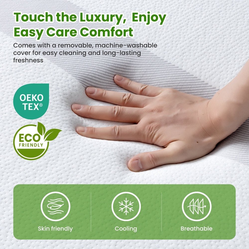 20cm Double Reversible Gel Memory Foam Mattress Medium Soft & Firm - Furniture > Mattresses > Double Mattress - Rivercity House & Home Co. (ABN 18 642 972 209) - Affordable Modern Furniture Australia