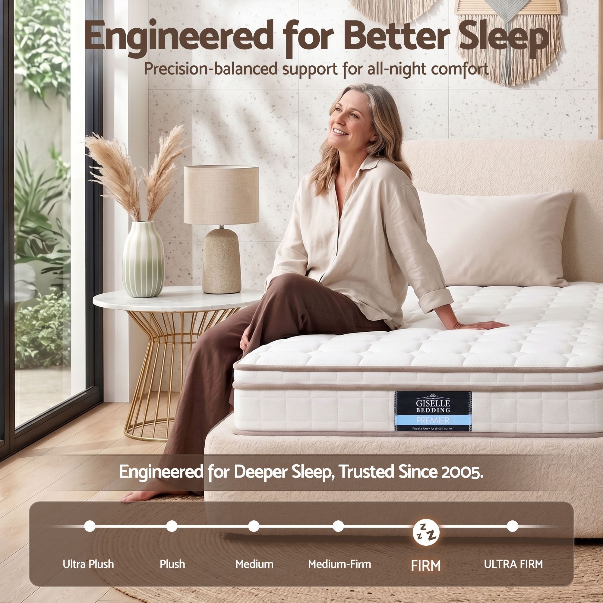 20cm Firm King Single Pocket Spring Mattress for Bedroom or Guest Room - Furniture > Mattresses > King Single Mattress - Rivercity House & Home Co. (ABN 18 642 972 209) - Affordable Modern Furniture Australia