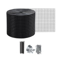 Solar Panel Bird and Critter Guard Mesh Roll Kit 20cm x 30M with Rust-Proof PVC Coating - Black