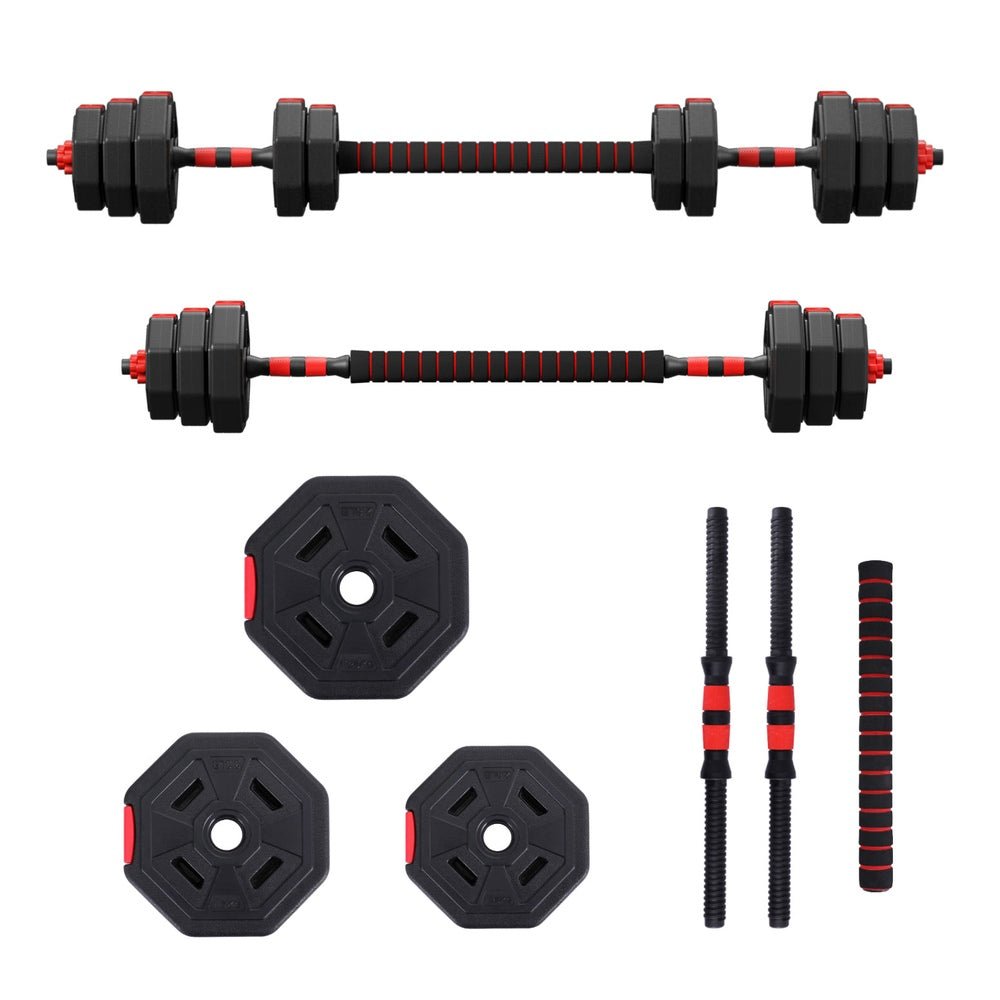 20kg Adjustable Dumbbell Barbell Set Weight Plates Home Workout - Sports & Fitness > Exercise, Gym & Fitness > Free Weights - Rivercity House & Home Co. (ABN 18 642 972 209) - Affordable Modern Furniture Australia