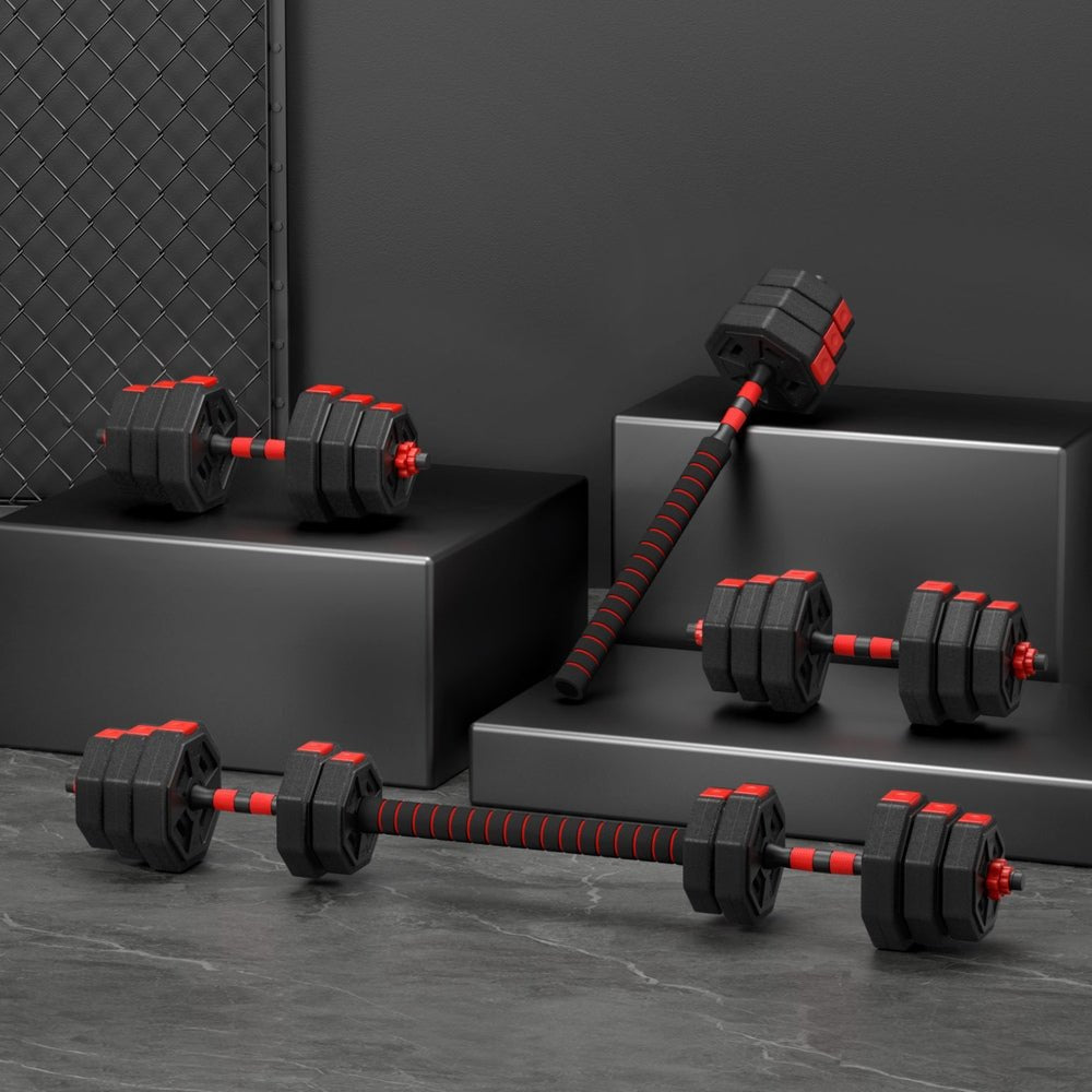 20kg Adjustable Dumbbell Barbell Set Weight Plates Home Workout - Sports & Fitness > Exercise, Gym & Fitness > Free Weights - Rivercity House & Home Co. (ABN 18 642 972 209) - Affordable Modern Furniture Australia