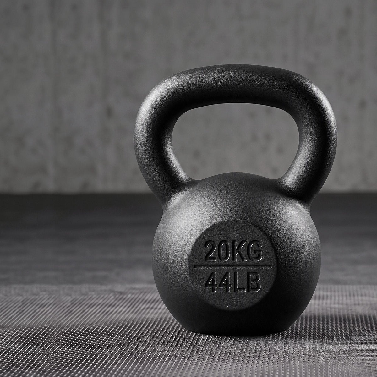 20kg Cast Iron Kettlebell with Powder Coating and Flat Bottom - Sports & Fitness > Exercise, Gym & Fitness > Free Weights - Rivercity House & Home Co. (ABN 18 642 972 209) - Affordable Modern Furniture Australia