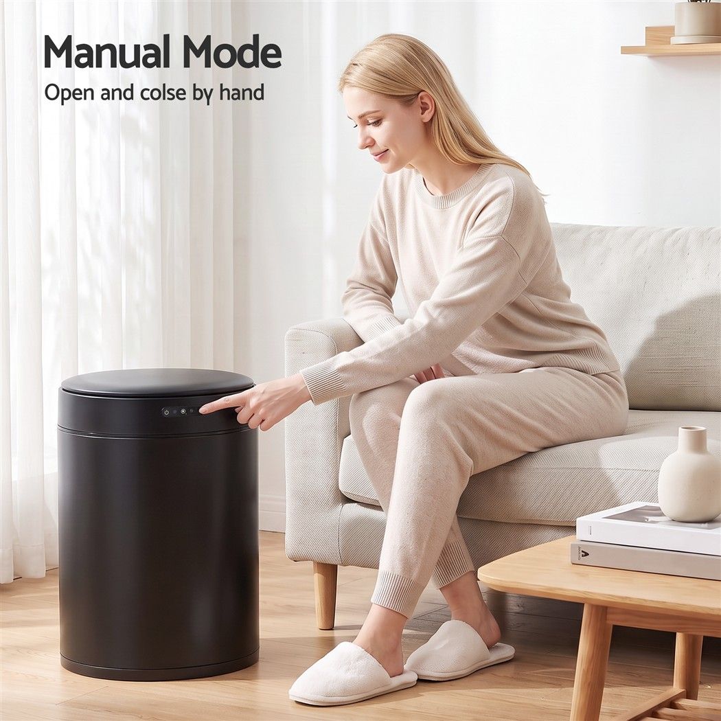 20L Automatic Touchless Sensor Kitchen Rubbish Bin with Odour Control - Black - Home & Garden > Kitchen Bins > Automatic Bins - Rivercity House & Home Co. (ABN 18 642 972 209) - Affordable Modern Furniture Australia