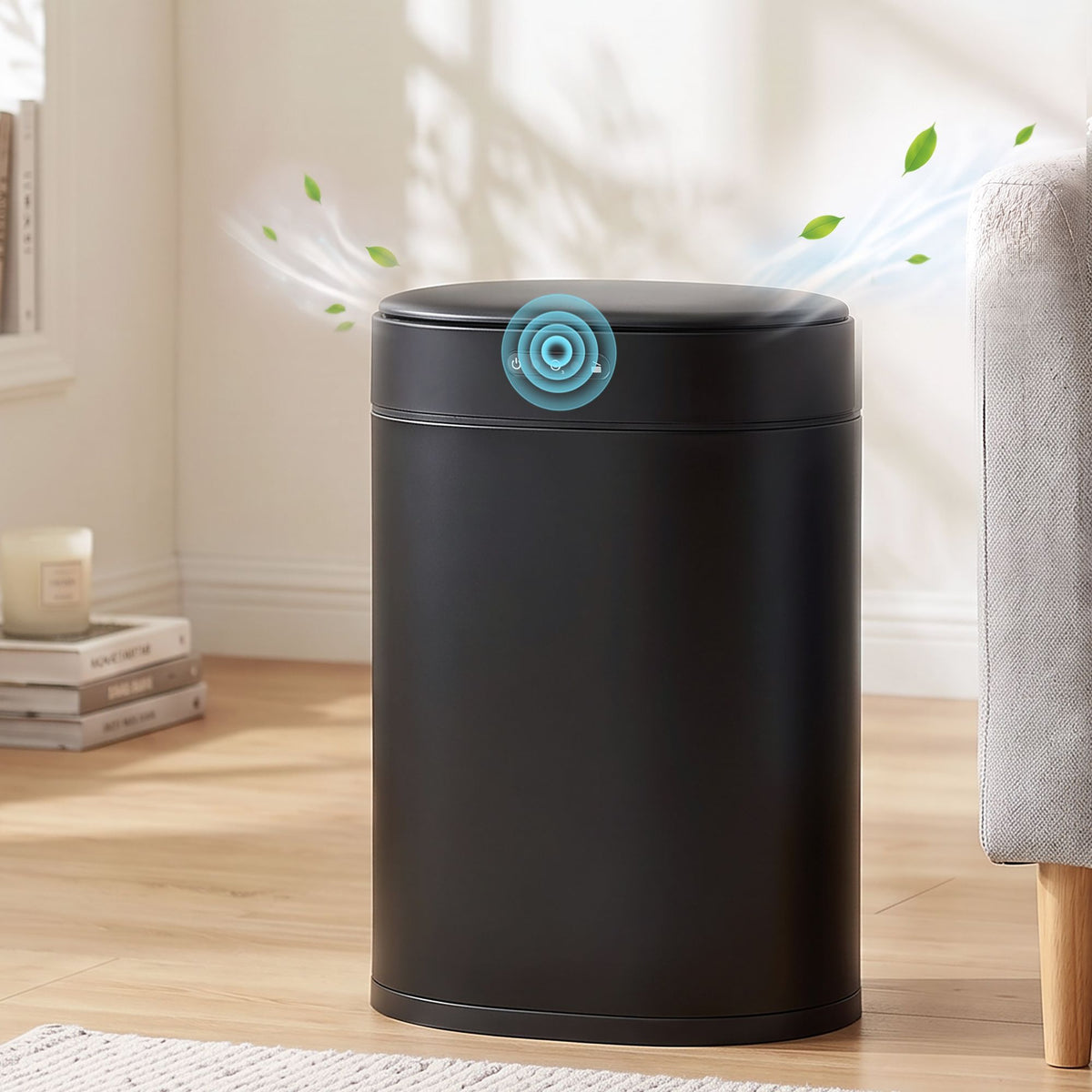 20L Automatic Touchless Sensor Kitchen Rubbish Bin with Odour Control - Black - Home & Garden > Kitchen Bins > Automatic Bins - Rivercity House & Home Co. (ABN 18 642 972 209) - Affordable Modern Furniture Australia